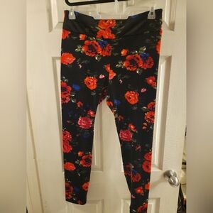No Boundaries Black Floral Leggings